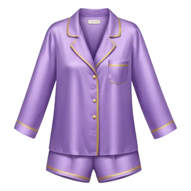 Light purple silk pajamas set sticker