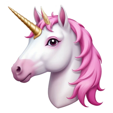 head of an anthropomorphised female unicorn horse, looking straight ahead, relaxed pose sticker