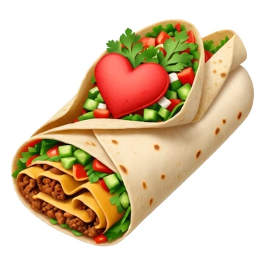 valentinethemed burrito sticker
