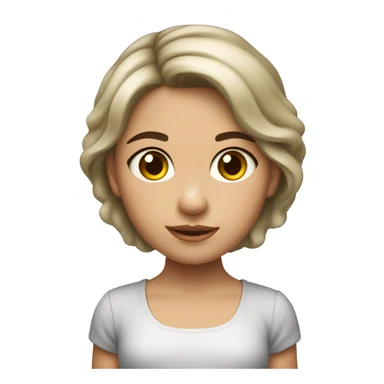 Niña con cabello corto, de piel blanca judía  sticker