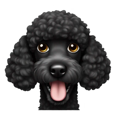 black poodle face sticker