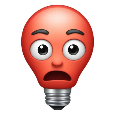 A red bulb nervous sticker