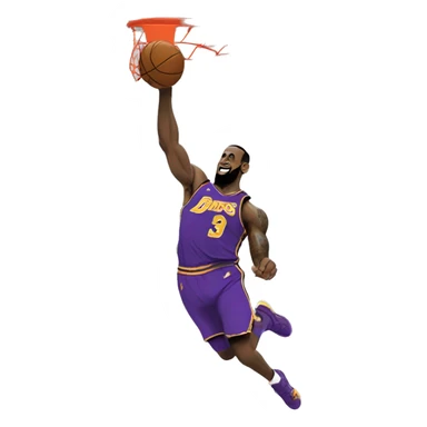 LeBron dunking  sticker