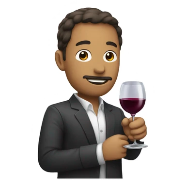Persona tomando vino sticker