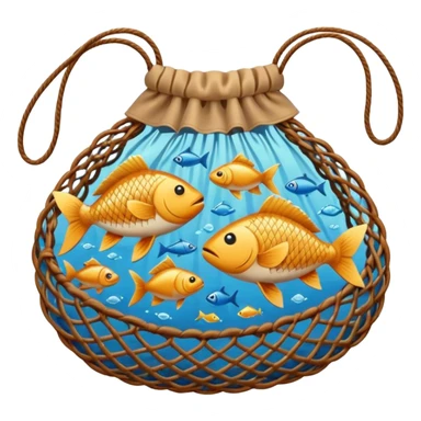 fisherman net bag sticker