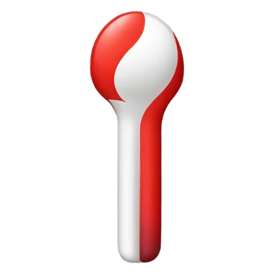 Q tip with red tips sticker