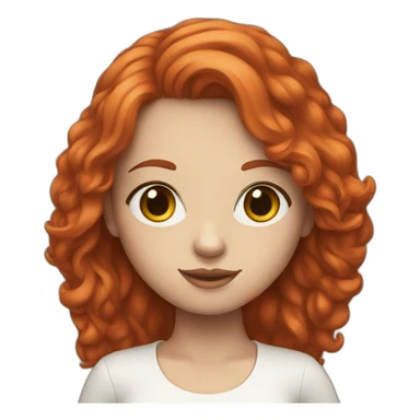Girl with red hair and white skin hold macbook sticker