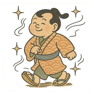 ukiyo-e inspired sparkles with stylized lines and traditional look sticker