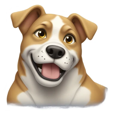 Dog hugging dog sticker