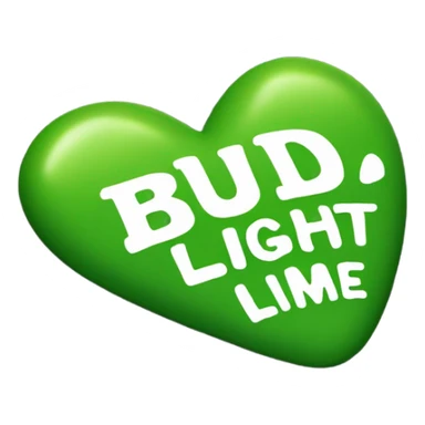 One of those chalky candy heart that reads Bud Light Lime sticker