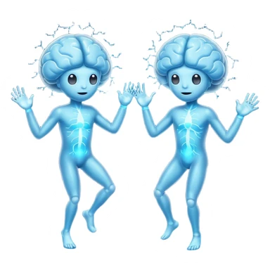 Last two brain cells dancing sticker