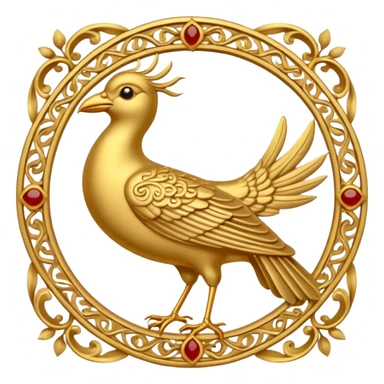 Zoroastrian bird symbol sticker