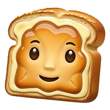 toasted bread on butter sticker