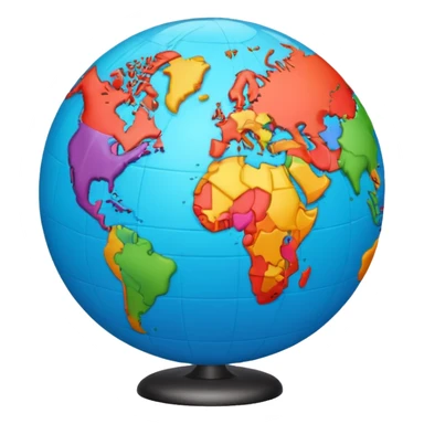 cute globe  sticker