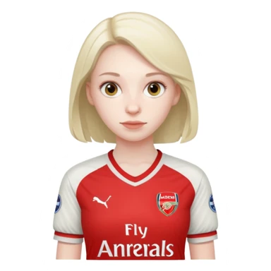 girl arsenal fan sticker