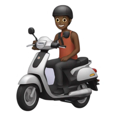 black moped sticker
