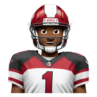 kyler murray wearing #1 cardinals jersey  sticker