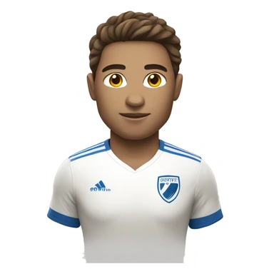 soccer player with white skin and brown hair sticker