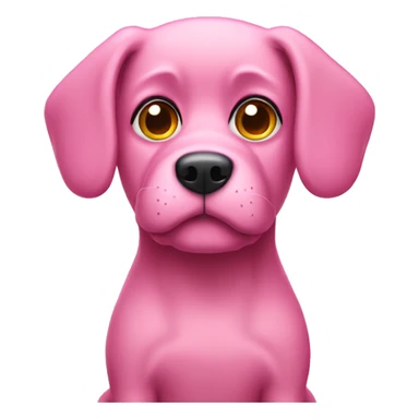 Pink dog with sad extra  sticker