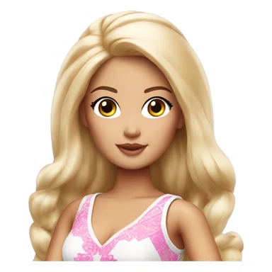 Beautiful Barbie asian sticker