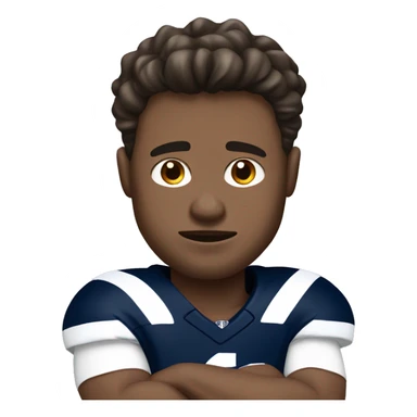 Guy with brown hair sleeping with a Penn state jersey sticker