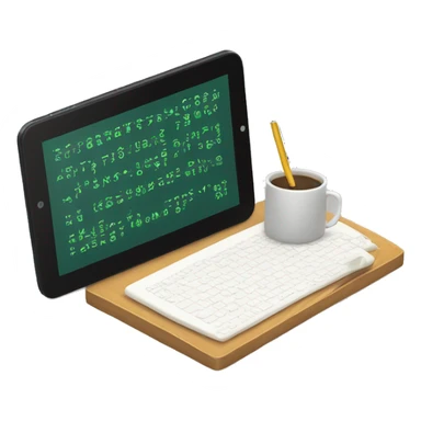 tablet and pen and code sign sticker