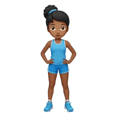 Black gym girl cute sticker
