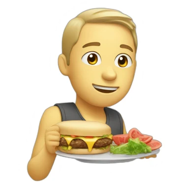 tk entrain de manger au otacos sticker