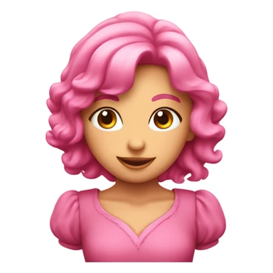 corazon rosa con corazoncitos de color al rededor sticker