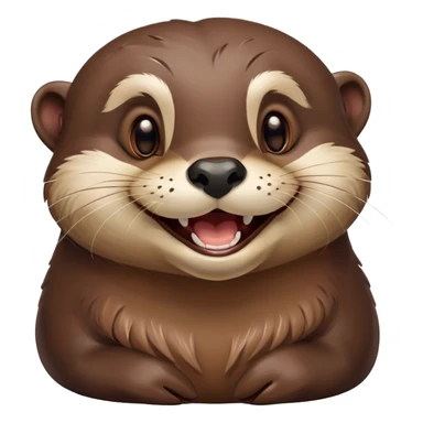 Otter laughing sticker