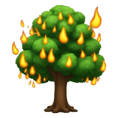 Arbre en feu sticker