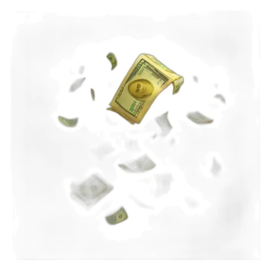 Money falling sticker