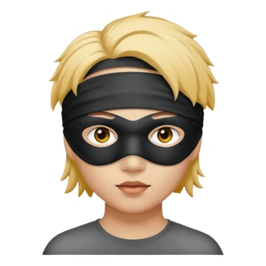 Blindfold person with different colors of hair. No trusting games with people blindfolded behind steering wheel sticker