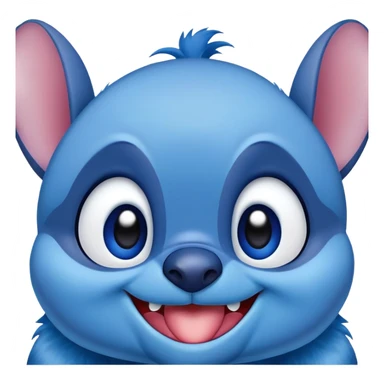 I want Stitch with a heart in his eyes smiling sticker