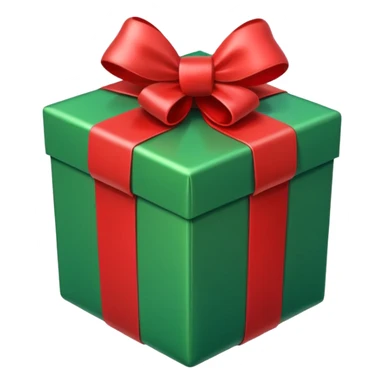 Present Box green and red sticker