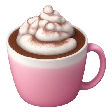 Hot chocolate pink mug sticker