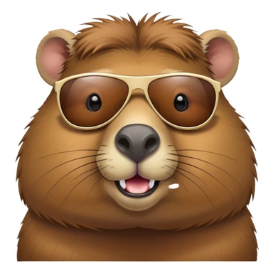 capybara with sunglasses sticker
