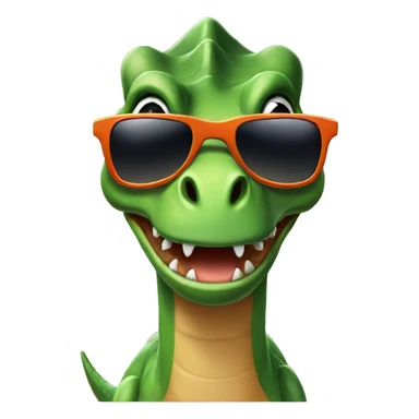 dinosaur wearing sunglasses sticker