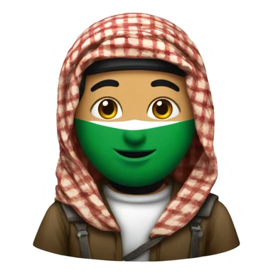 palestinian wearing keffiyah sticker