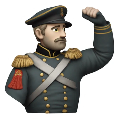 soldier in the Crimean War with a plaster cast on his arm sticker