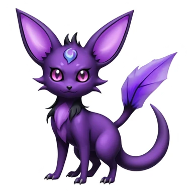 Shiny Dark Noibat-Espeon-Haunter-Umbreon-Nidorino-fusion-hybrid full body sticker