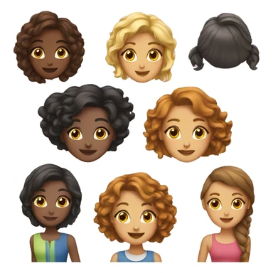 group of girls sticker