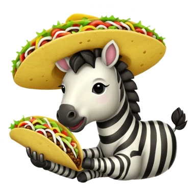 taco eating zebra sticker