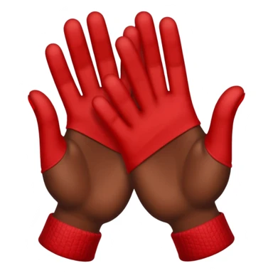 Brown posting hands with red sleeves sticker