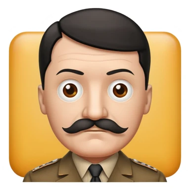 Emoji Adolf hitler avec une moustache carrée sticker