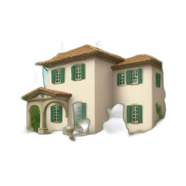 Villa with garden sticker