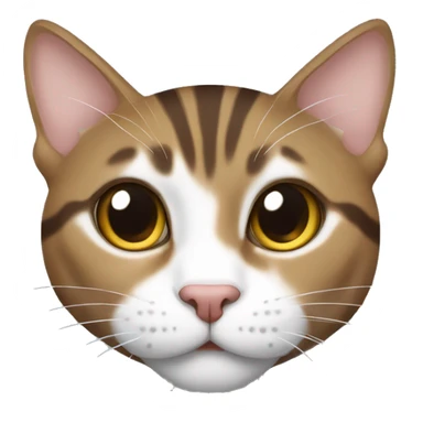 Brown and white tabby laying sticker