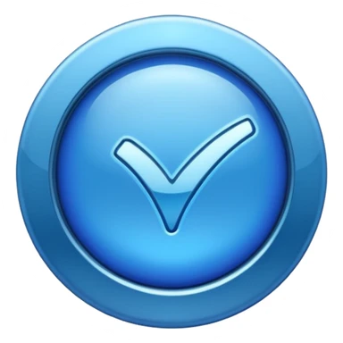 Blue tick verification mark sticker