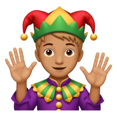 Kid doing 67 hand jester sticker