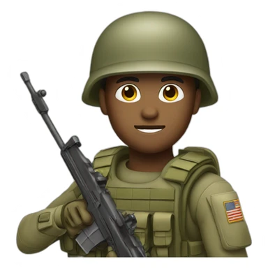 soldier pointed with his rifle sticker